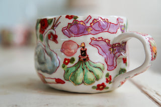 "Swan & Pink Heels" 15 oz Mug