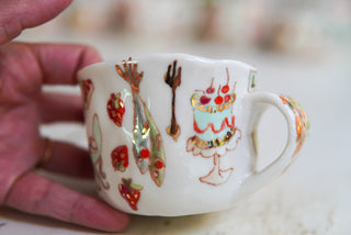 "Pink Champagne" Porcelain Mug