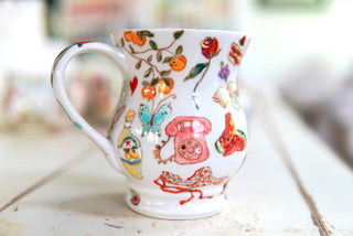 "Pink Phone" Stoneware Large Mug