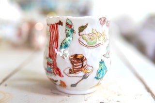 "Books & Pancakes" Porcelain Mug