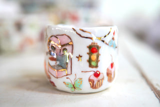 "Pink Espresso Machine" Porcelain Mug