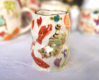 "Striped Kitty & Swedish Fish" 5 oz Vessel