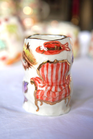 "Two Bunnies One Swedish Fish" 5 oz Vessel