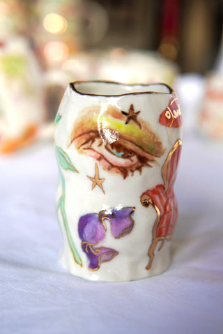 "Two Bunnies One Swedish Fish" 5 oz Vessel