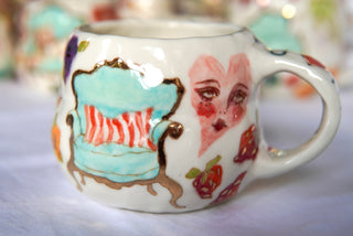 "Pink Heart Face" 10 oz Mug