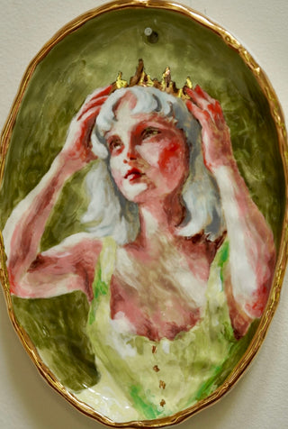 "And She Rises" Porcelain Wall Painting 8"