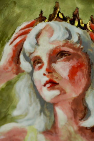 "And She Rises" Porcelain Wall Painting 8"