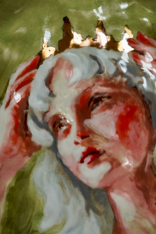 "And She Rises" Porcelain Wall Painting 8"