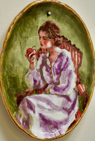 "Solitude" Porcelain Wall Painting 7.25"