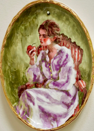 "Solitude" Porcelain Wall Painting 7.25"