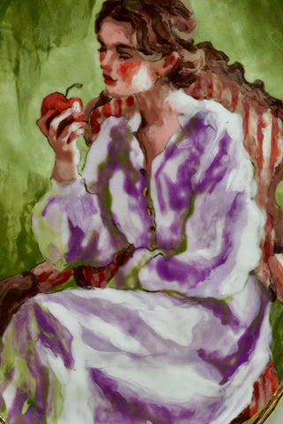 "Solitude" Porcelain Wall Painting 7.25"