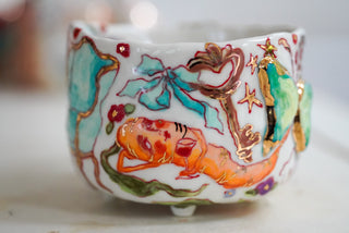 Ship & Carrot with Pinot Footed Mug 14 oz