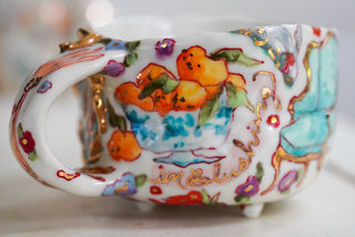 Ship & Carrot with Pinot Footed Mug 14 oz
