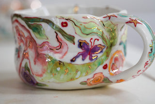 Mermaid & Net Mug 16 oz