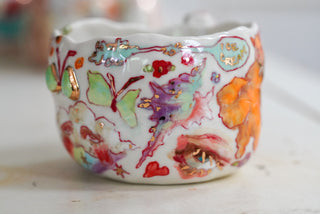 Orange Kitty, Pink Cake Mug 9 oz