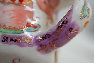 Orange Kitty, Pink Cake Mug 9 oz