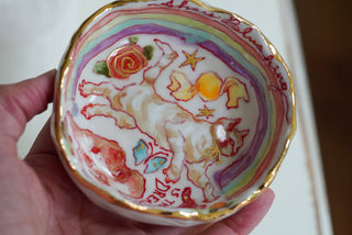 Floating Kitty Treasure Dish 3.8"