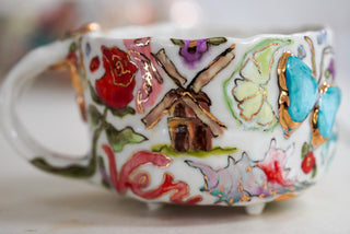 Venus & Two Cherries Footed Mug 13 oz