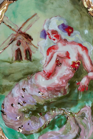 "Wind Mill" Porcelain Painting 7.2" x 5.3"