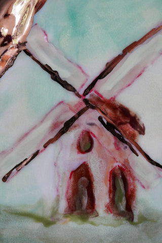 "Wind Mill" Porcelain Painting 7.2" x 5.3"