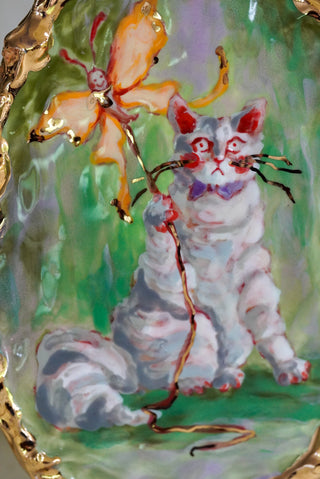 "My New Butterfly" Porcelain Painting 6.2" x 4.5"