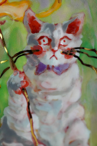 "My New Butterfly" Porcelain Painting 6.2" x 4.5"