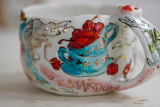 Cherries in a Teacup Mug 9 oz