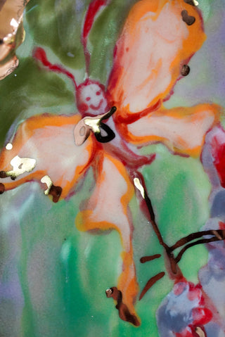 "My New Butterfly" Porcelain Painting 6.2" x 4.5"