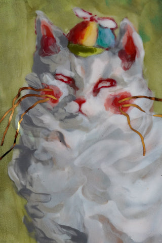"Propeller Hat" Porcelain Painting 6.8" x 4.6"