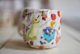 “Kitty Reading” 14 oz Mug
