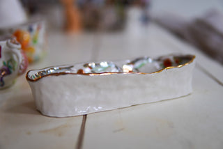 SECONDS: “Fish & Rosettes" 9.5 in Olive Dish