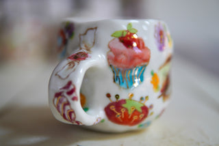 “Pink Siren, Striped Chair” 9 oz Mug