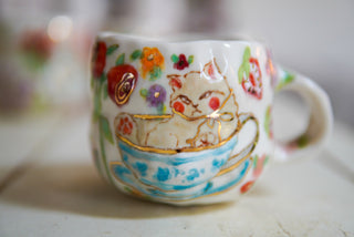 “Kitty and Three Kisses” 15 oz Mug