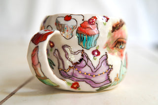 “Sheep with Red Bow” 14 oz Mug
