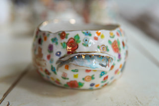 "Two Kitties" Bowl with Handles