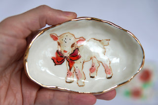 "Lamb" 4.2 in Trinket Dish