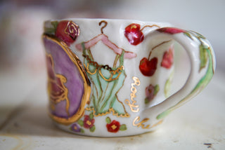 Peeking Kitty Portrait 9 oz Mug