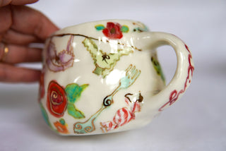 "Grey Kitty & Gummy Bears" 11 oz Mug