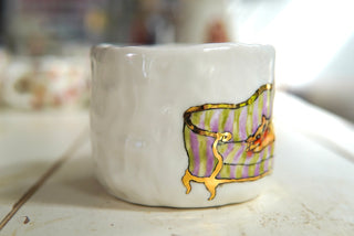 “Tabby on Purple Couch” 14 oz Large Mug