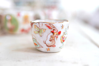 “Bunny with Rose” Small Treasure Jar