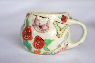 "Grey Kitty & Gummy Bears" 11 oz Mug