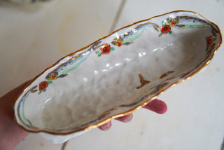 SECONDS: “Fish & Rosettes" 9.5 in Olive Dish