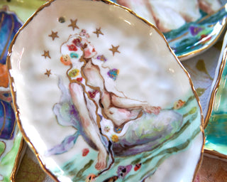 “Siren with Halo” Porcelain Painting