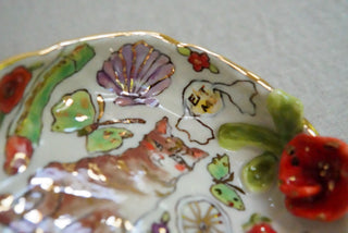 Kitty & Pink Bicycle Treasure Dish 4.6"