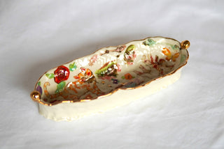 "Striped Kitty & Lamb" 10 in Candy Dish