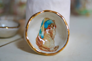 “Kitty with Pearl Earring” Ring Dish