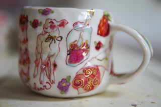 Sweet Lamb & Sleeping Kitty 16 oz Mug