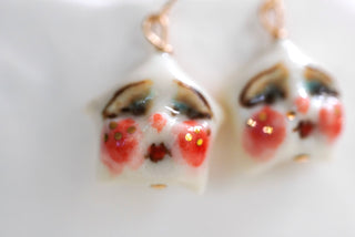 Puffy Star Charm Earrings (Pair) 1.2 cm