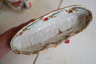SECONDS: “Fish & Rosettes" 9.5 in Olive Dish