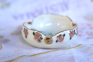 "Mermaid & Pink Rosettes" Treasure Bowl